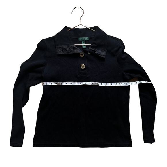 Lauren Ralph Lauren long sleeve adjustable neck black Sweater - Picture 5 of 7